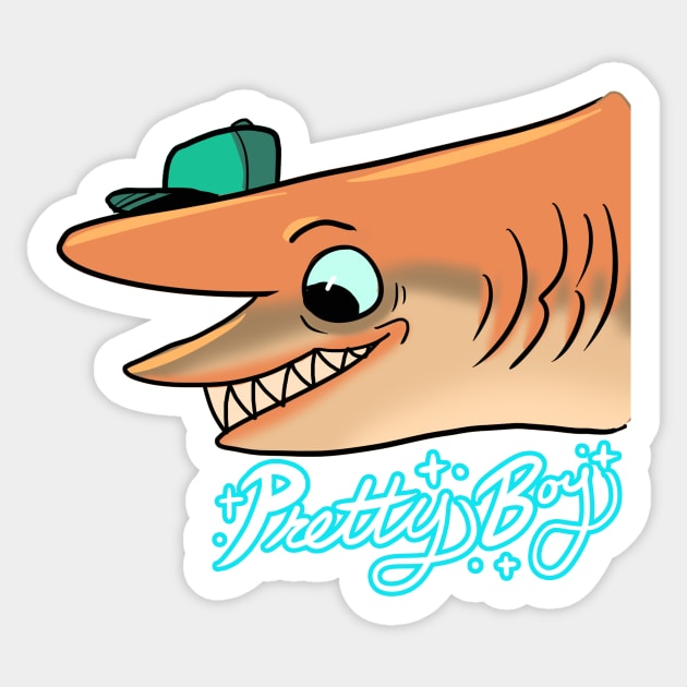 Sharks With Hats - Goblin Shark Sticker by ProfessorBees